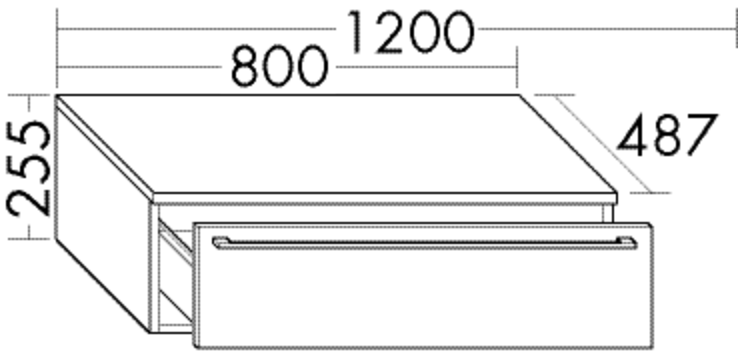 Burgbad Sideboard Bel 255x800x487 Eiche Dekor Flanelle, USBF080F2171 USBF080F2171 von Burgbad