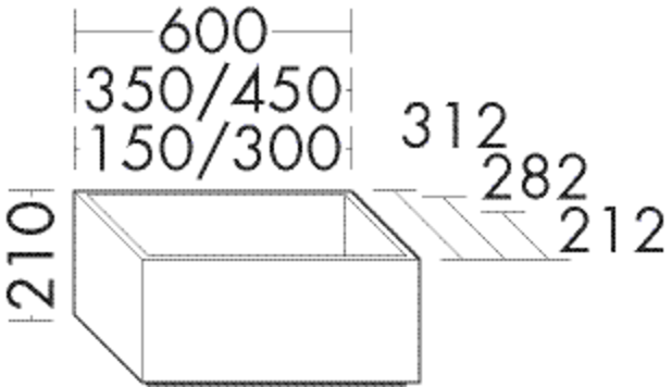 Burgbad Sockel Sys30 PG2 210x300x282 Leinengrau Hochglanz, SOAF030F3162 SOAF030F3162 von Burgbad