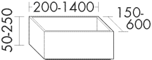 Burgbad Sockel Sys30 PG2 70-200x200-1400x150-600 Ei. Dek. Cashmer, SOAH999F2237 SOAH999F2237 von Burgbad