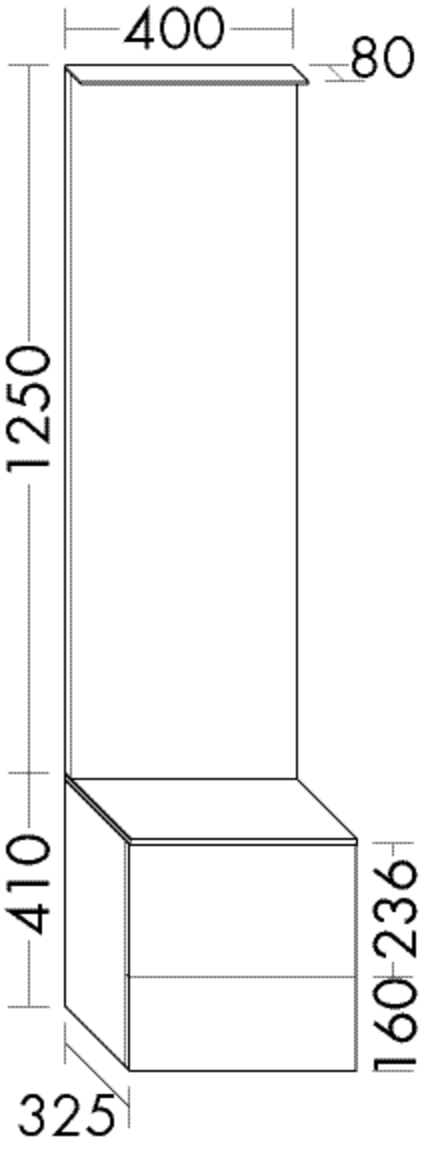 Burgbad Spiegel-Kommode Crono HGL 1660x400x325 Bambus Natur, SEVK040F1811 SEVK040F1811 von Burgbad