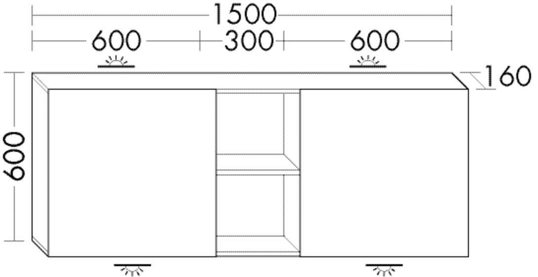 Burgbad Spiegelschrank Coco HGL 600x1500x160 Eiche Natur, SPIL150F2853 SPIL150F2853 von Burgbad