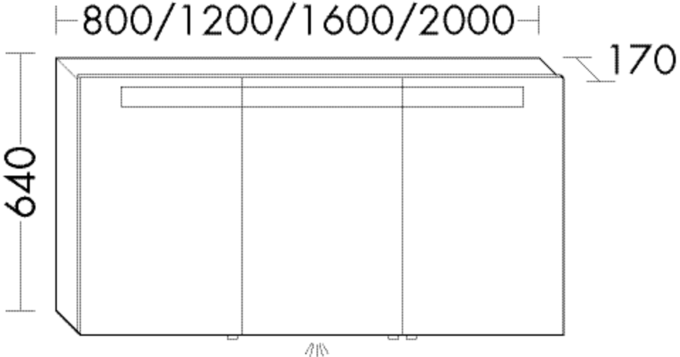 Burgbad Spiegelschrank Crono HGL 640x1600x170 Grau Hochglanz, SPFS160F1802 SPFS160F1802 von Burgbad