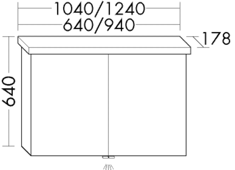 Burgbad Spiegelschrank Essento A-M-L 640x1240x178 Anthrazit Matt, SEEY124RF3471 SEEY124RF3471 von Burgbad