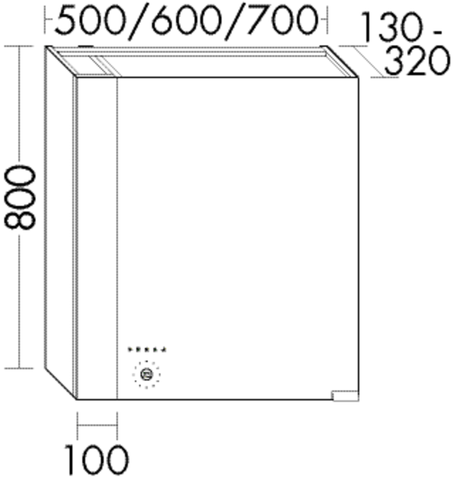 Burgbad Spiegelschrank RL40 HGL/Echtholz 800x500x130-320 Anthrazit Hochglanz, SS256_BR0500LF4861 SS256_BR0500LF4861 von Burgbad