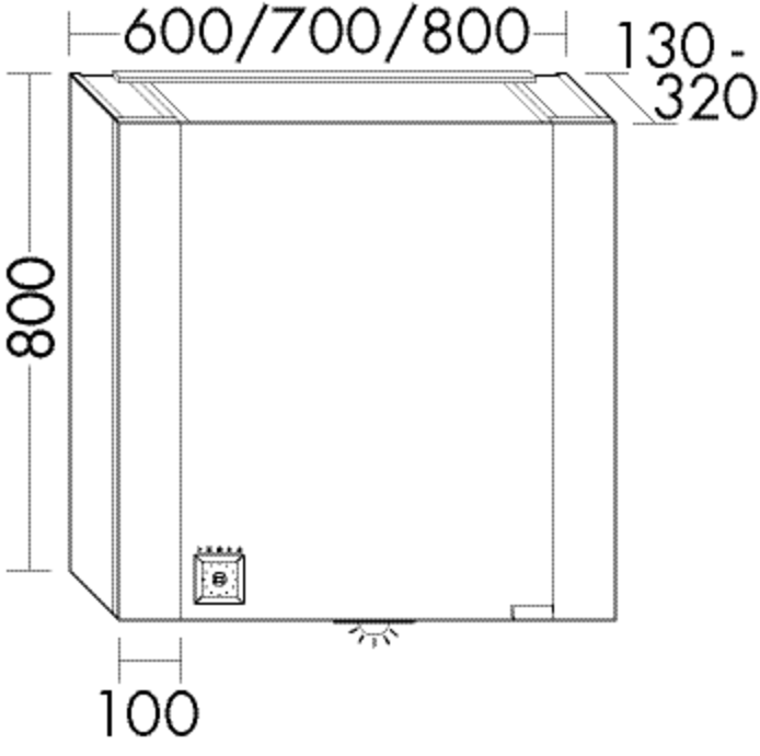 Burgbad Spiegelschrank RL40 HGL/Echtholz 800x600x130-320 Bambus Natur, SS267_BR0600LF4903 SS267_BR0600LF4903 von Burgbad