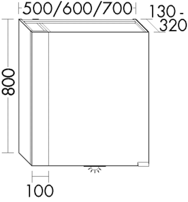 Burgbad Spiegelschrank RL40 HGL/Echtholz 800x600x130-320 Eiche Natur, SS261_BR0600LF4902 SS261_BR0600LF4902 von Burgbad