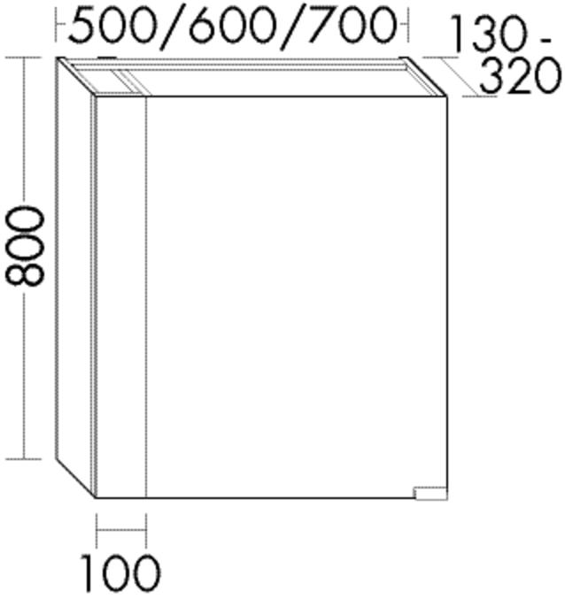 Burgbad Spiegelschrank RL40 HGL/Echtholz 800x700x130-320 Bambus Natur, SS251_BR0700RF4903 SS251_BR0700RF4903 von Burgbad