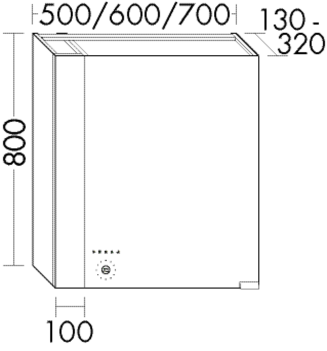 Burgbad Spiegelschrank RL40 Matt 800x600x130-320 Dunkelgrau Matt, SS256_BR0600RF4810 SS256_BR0600RF4810 von Burgbad