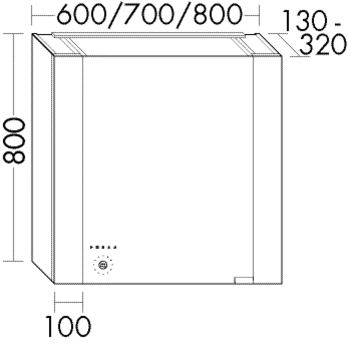 Burgbad Spiegelschrank RL40 Matt 800x800x130-320 Sand Matt, SS257_BR0800LF4802 SS257_BR0800LF4802 von Burgbad