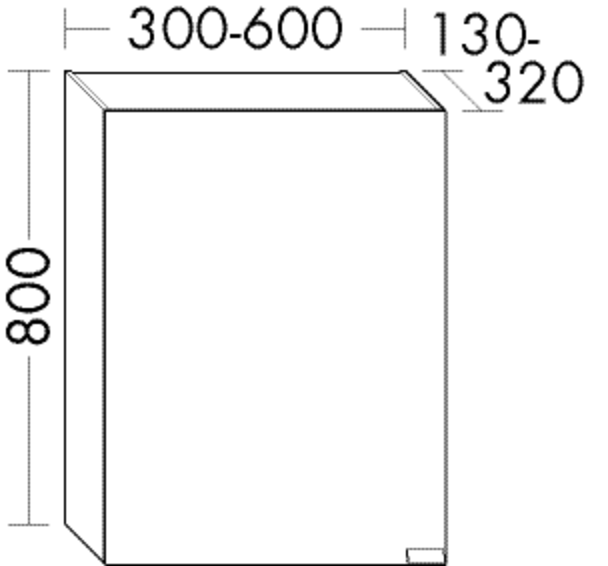 Burgbad Spiegelschrank RL40 Melamin 800x300x130-320 Melamin Grau Metallic, SS011_BR0300LF4951 SS011_BR0300LF4951 von Burgbad