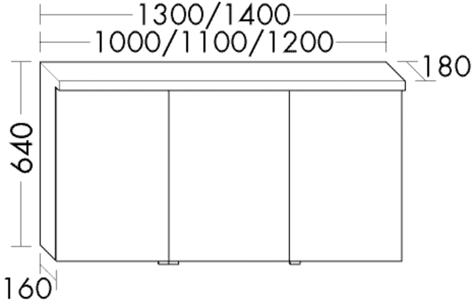 Burgbad Spiegelschrank Sys30 PG1 640x1300x180 Nussbaum Dekor Samt, SPEQ130LF2812 SPEQ130LF2812 von Burgbad