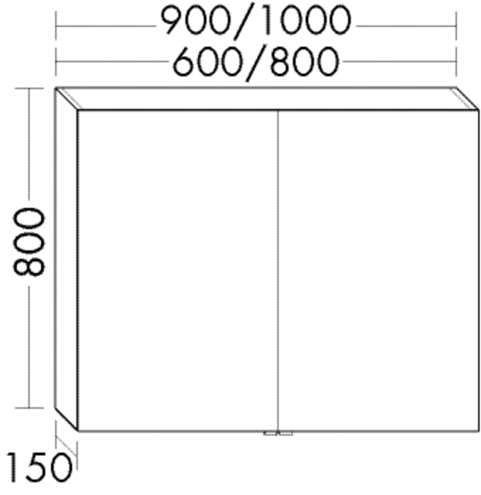 Burgbad Spiegelschrank Sys30 PG1 800x600x160 Eiche Dekor Merino, SPJF060F2813 SPJF060F2813 von Burgbad