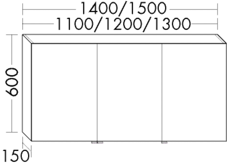 Burgbad Spiegelschrank Sys30 PG2 600x1200x160 Eiche Dekor Flanelle Rahmen, SPJG120LF2235 SPJG120LF2235 von Burgbad