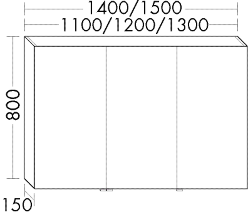 Burgbad Spiegelschrank Sys30 PG2 800x1300x160 Leinengrau Hochglanz, SPJH130RF3162 SPJH130RF3162 von Burgbad