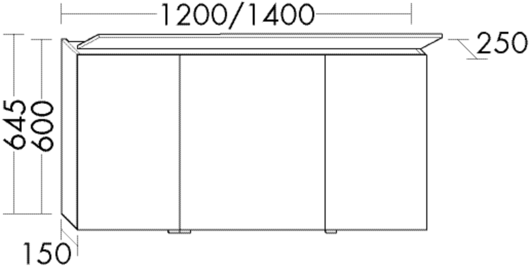 Burgbad Spiegelschrank Sys30 PG3 645x1200x250 Eiche Dekor Vermont, SENN120LF1506 SENN120LF1506 von Burgbad