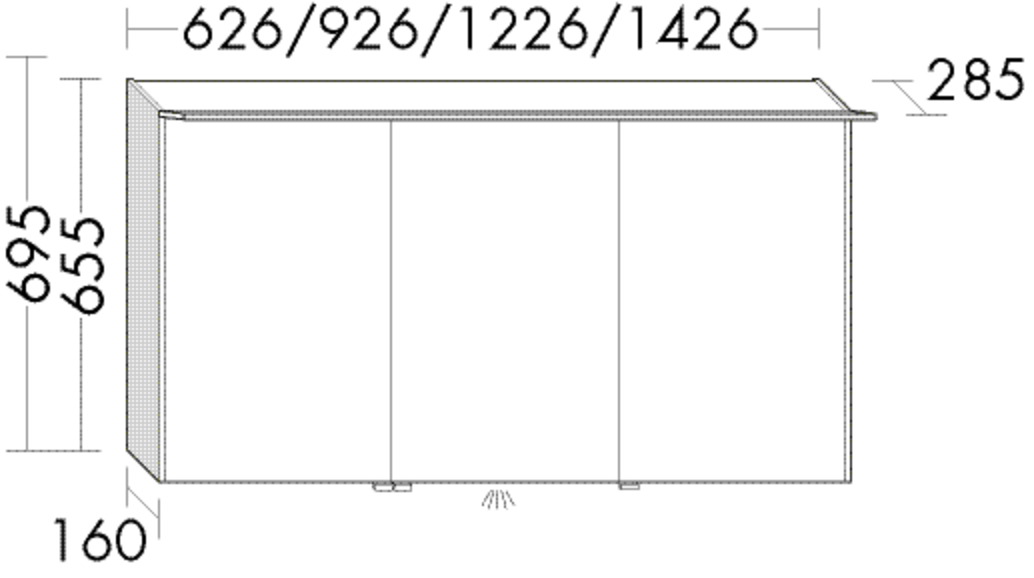 Burgbad Spiegelschrank Sys30 PG3 695x1626x285 Sys30 PG3, SEPY163500 SEPY163500 von Burgbad