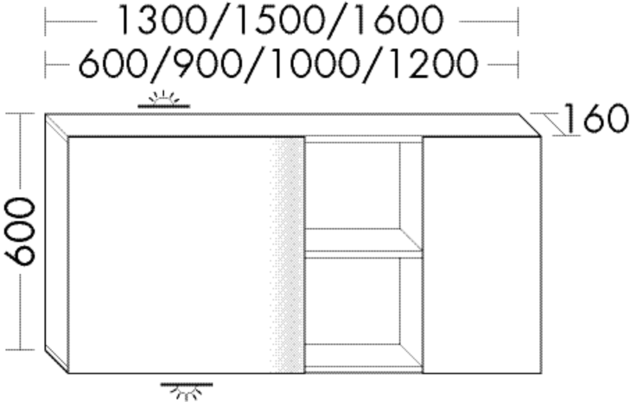 Burgbad Spiegelschrank Sys30 PG4 600x1200x160 Sys30 PG4, SPIG120RPN416 SPIG120RPN416 von Burgbad