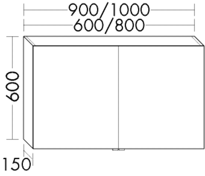 Burgbad Spiegelschrank Sys30 PG4 600x600x160 Hellrot Hochglanz, SPJE060F3361 SPJE060F3361 von Burgbad