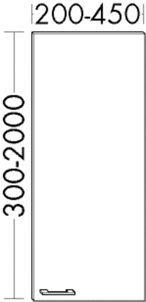 Burgbad Tür und Glaseinlageboden Sys30 PG1 1760x530x530 Marone Dekor Trüffel, FRW0600RF1718 FRW0600RF1718 von Burgbad