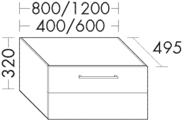 Burgbad Unterschrank Crono HGL 320x600x495 Bambus Natur, USGH060F1811 USGH060F1811 von Burgbad