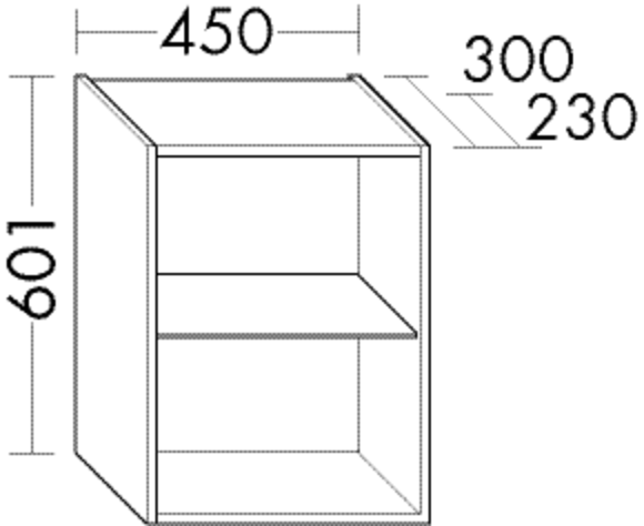 Burgbad Unterschrank Sys30 PG1 601x450x300 Marone Dekor Trüffel, U4516F1718 U4516F1718 von Burgbad