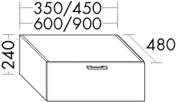 Burgbad Unterschrank Sys30 PG4 240x600x480 Eiche Natur, WVOK060F3445 WVOK060F3445 von Burgbad