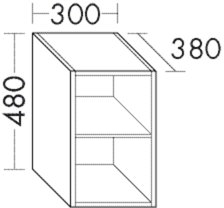 Burgbad Unterschrank Sys30 PG4 480x300x380 Eiche Natur, WVIQ030F3445 WVIQ030F3445 von Burgbad