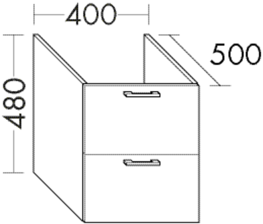 Burgbad Unterschrank Sys30 PG4 520x800x500 Eiche Fineline Hell, WUYW080F3444 WUYW080F3444 von Burgbad