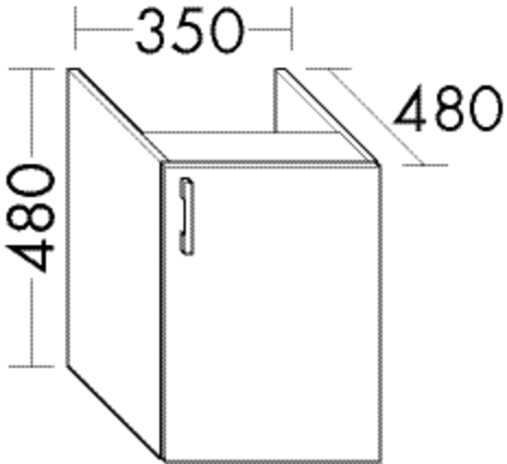 Burgbad Unterschrank zu M5 Sys30 PG4 480x350x480 Eiche Tabak, WVOV035RF3448 WVOV035RF3448 von Burgbad