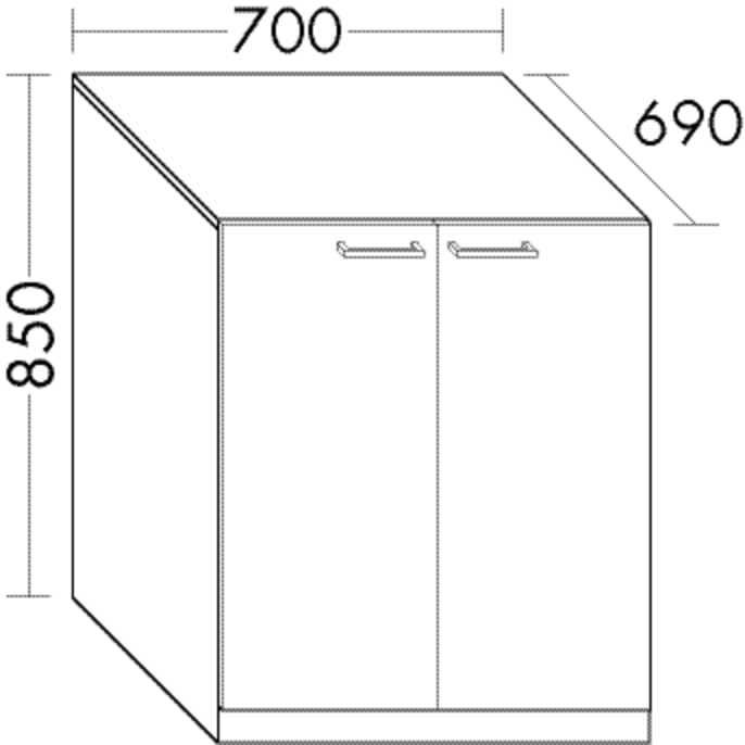 Burgbad Waschmaschinenschrank Sys30 PG4 870x700x690 Eiche Natur, WVJH070F3445 WVJH070F3445 von Burgbad