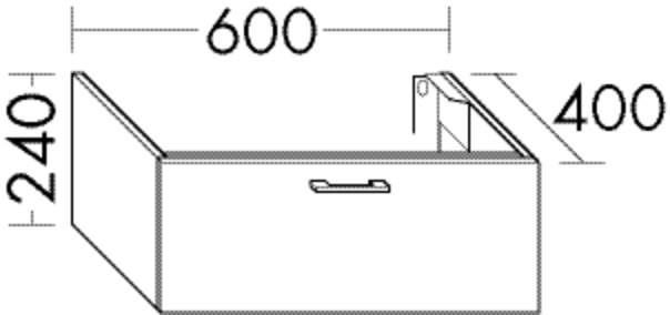 Burgbad Waschtisch-Unterschrank Sys30 PG1 240x1000x400 Hacienda Schwarz, WVIM100F2697 WVIM100F2697 von Burgbad