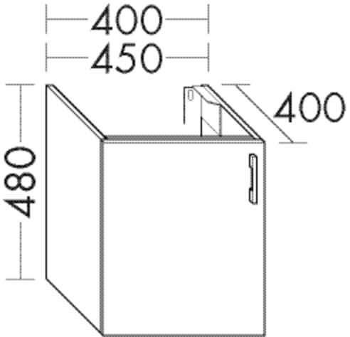 Burgbad Waschtisch-Unterschrank Sys30 PG1 480x450x400 Eiche Dekor Cashmere, WVIJ045LF2240 WVIJ045LF2240 von Burgbad