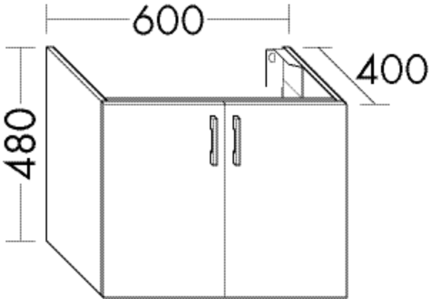 Burgbad Waschtisch-Unterschrank Sys30 PG1 480x800x400 Basaltgrau Matt, WVIK080F1720 WVIK080F1720 von Burgbad