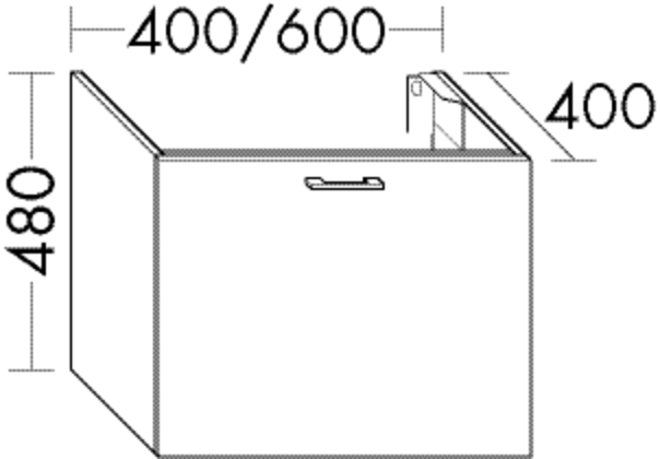 Burgbad Waschtisch-Unterschrank Sys30 PG2 480x800x400 Weiß Hochglanz, WVIL080461 WVIL080461 von Burgbad