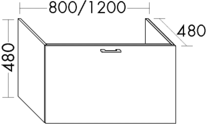 Burgbad Waschtisch-Unterschrank Sys30 PG2 480x800x480 Eiche Dekor Cashmere Rahmen, WUYH080F2234 WUYH080F2234 von Burgbad