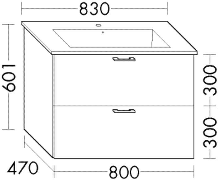 Burgbad Waschtisch-Unterschrank Sys30 PG2 601x800x480 Frassino Dekor Cappuccino, WVFH080F3163 WVFH080F3163 von Burgbad