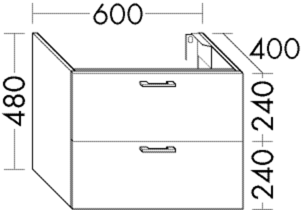 Burgbad Waschtisch-Unterschrank Sys30 PG3 480x1000x400 Schilf Matt, WVIN100F3354 WVIN100F3354 von Burgbad