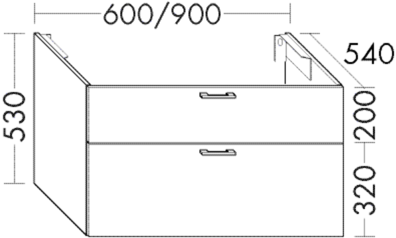 Burgbad Waschtisch-Unterschrank Sys30 PG3 520x600x540 Ei. Naturbeige W.schlag, WVIE060F1248 WVIE060F1248 von Burgbad