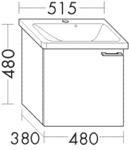 Burgbad Waschtischunterschrank Sys30 PG2 480x480x380 Nussbaum Dekor Samt Rahmen, WVCB048LF2753 WVCB048LF2753 von Burgbad