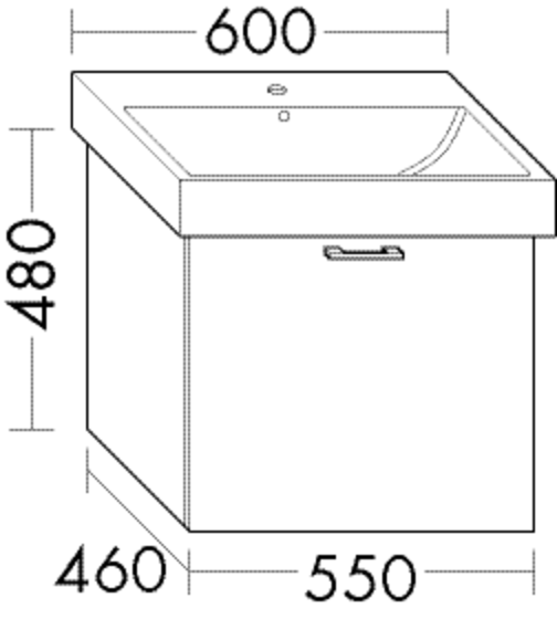 Burgbad Waschtischunterschrank Sys30 PG3 480x550x460 Eiche Dekor Vermont, WUGU055F1506 WUGU055F1506 von Burgbad