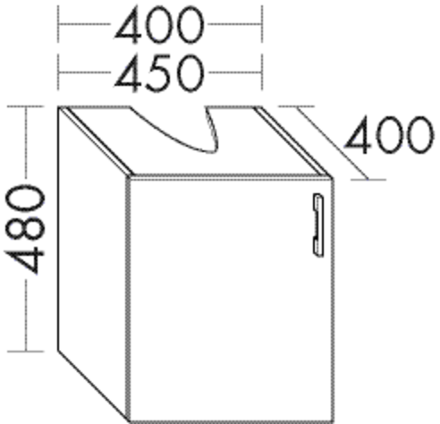 Burgbad Waschtischunterschrank Sys30 PG4 480x450x400 Eiche Natur, WVIV045LF3445 WVIV045LF3445 von Burgbad