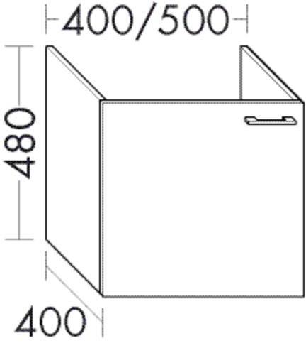 Burgbad Waschtischunterschrank Sys30 PG4 480x500x400 Eiche Natur, WSAA050LF3445 WSAA050LF3445 von Burgbad