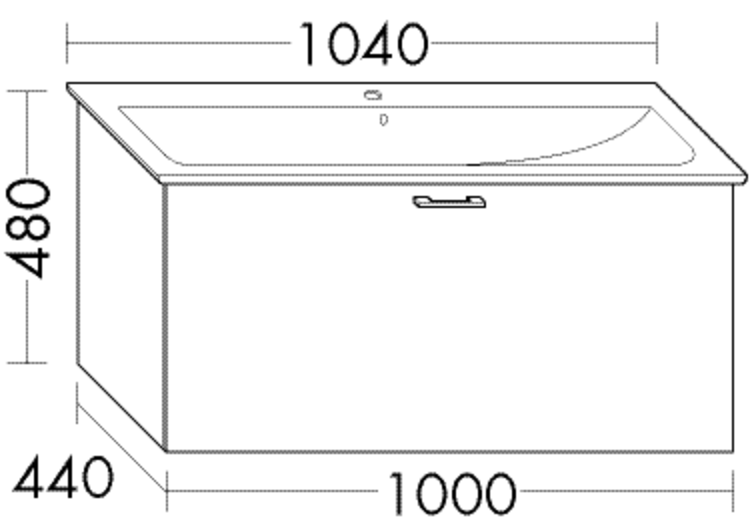 Burgbad Waschtischunterschrank zu Keramikwaschtisch Sys30 PG1 480x1000x440 Nussbaum Dekor Samt, WVNS WVNS100F2812 von Burgbad