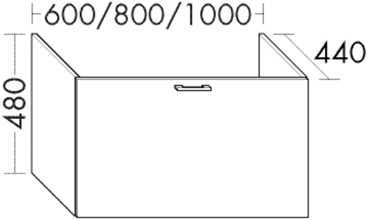 Burgbad Waschtischunterschrank zu M3 Sys30 PG4 480x600x440 Eiche Natur, WVEI060F3445 WVEI060F3445 von Burgbad