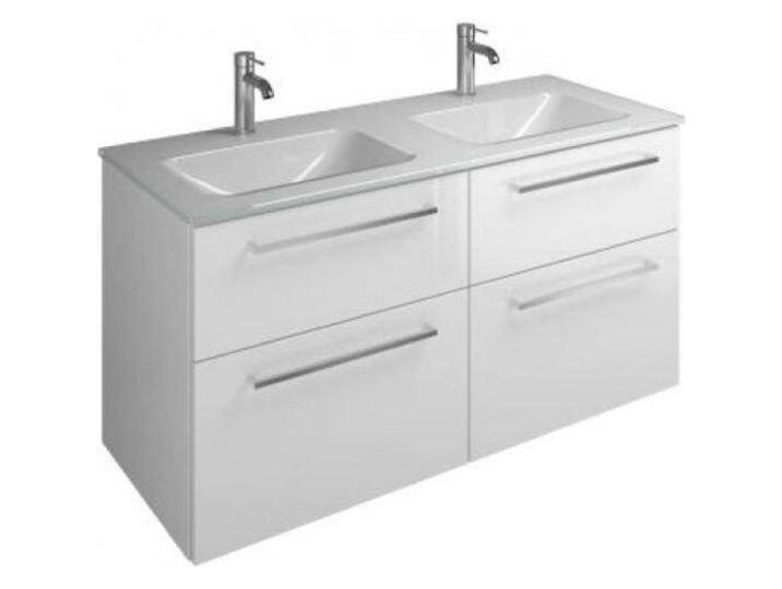 burgbad, Badmöbelset, Eqio Glas-Doppelwaschtisch inklusive Waschtischunterschrank, Breite 1220 mm burgbad, Badmöbelset, Eqio Glas-Doppelwaschtisch inklusive Waschtischunterschrank, Breite 1220 mm von Burgbad