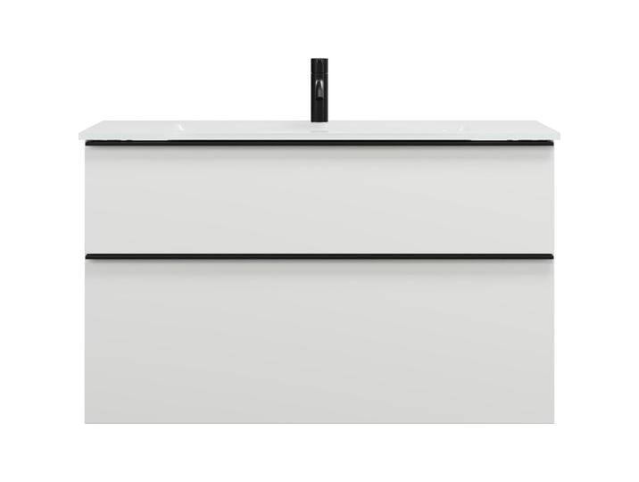 burgbad, Badmöbelset, Eqio Glas-Waschtisch inklusive Waschtischunterschrank, Breite 1020 mm, SEYX122 von Burgbad