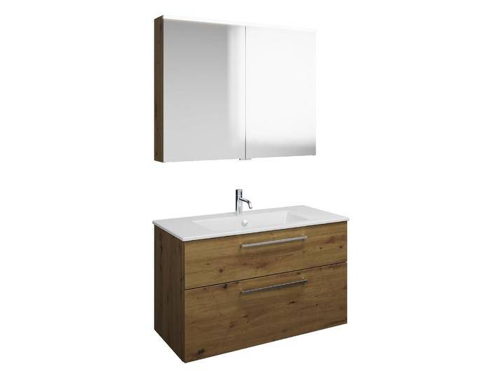 burgbad Eqio Badmöbel-Set 102 cm mit Keramik-Waschtisch Slim und Unterschrank mit Stangengriff P95, mit Spiegelschrank 2370520 burgbad Eqio Badmöbel-Set 102 cm mit Keramik-Waschtisch Slim und Unterschrank mit Stangengriff P95, mit Spiegelschrank 2370520 von Burgbad