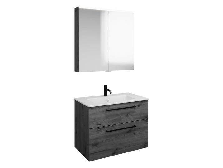 burgbad Eqio Badmöbel-Set 82 cm mit Keramik-Waschtisch Slim und Unterschrank mit Stangengriff G0234, mit Spiegelschrank 2370283 burgbad Eqio Badmöbel-Set 82 cm mit Keramik-Waschtisch Slim und Unterschrank mit Stangengriff G0234, mit Spiegelschrank 2370283 von Burgbad