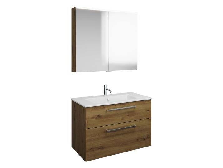 burgbad Eqio Badmöbel-Set 92 cm mit Keramik-Waschtisch Slim und Unterschrank mit Stangengriff P95, mit Spiegelschrank 2370478 burgbad Eqio Badmöbel-Set 92 cm mit Keramik-Waschtisch Slim und Unterschrank mit Stangengriff P95, mit Spiegelschrank 2370478 von Burgbad