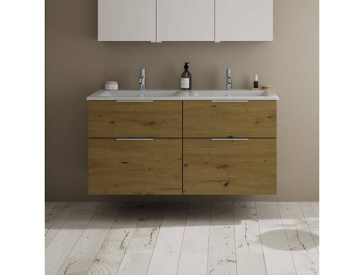 burgbad Eqio Waschtischkombination mit Keramik-Doppelwaschtisch Slim, 122 cm, mit Griff G0146 2347717 burgbad Eqio Waschtischkombination mit Keramik-Doppelwaschtisch Slim, 122 cm, mit Griff G0146 2347717 von Burgbad